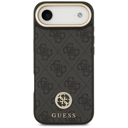 MagSafe-deksel for Apple iPhone 17 Air, Guess, 4G Strass Logo med stor stropp, Svart