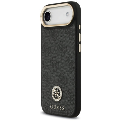 MagSafe-deksel for Apple iPhone 17 Air, Guess, 4G Strass Logo med stor stropp, Svart