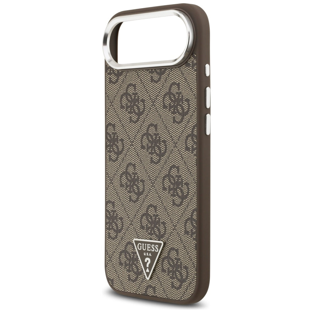 MagSafe-deksel for Apple iPhone 17 Air, Guess, 4G Triangle Logo, Brun Sølv