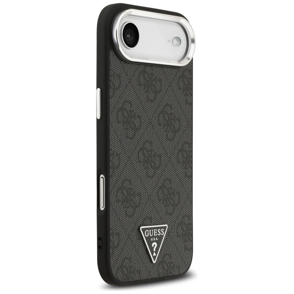 MagSafe-deksel for Apple iPhone 17 Air, Guess, 4G Triangle Logo, Svart Sølv