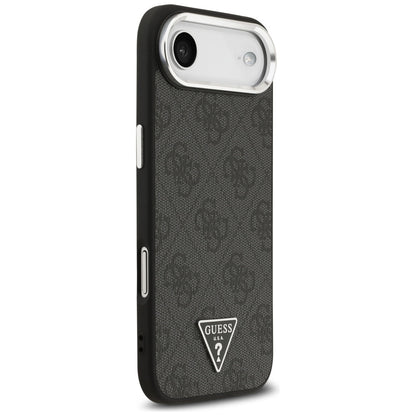 MagSafe-deksel for Apple iPhone 17 Air, Guess, 4G Triangle Logo, Svart Sølv