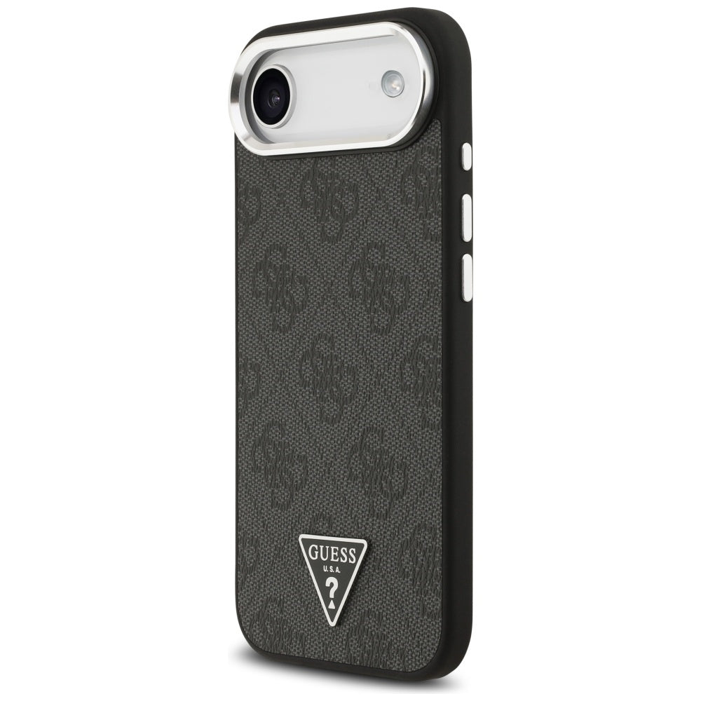 MagSafe-deksel for Apple iPhone 17 Air, Guess, 4G Triangle Logo, Svart Sølv