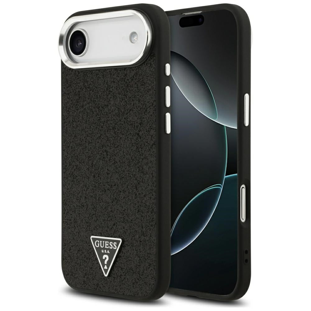 MagSafe-deksel for Apple iPhone 17 Air, Guess, Glitter Triangle Logo, Svart