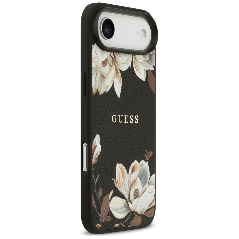 MagSafe-deksel for Apple iPhone 17 Air, Guess, Grained Flowers, Svart