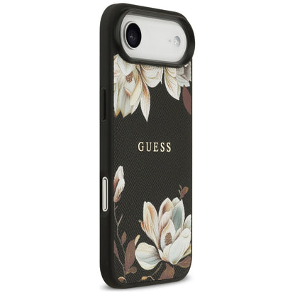 MagSafe-deksel for Apple iPhone 17 Air, Guess, Grained Flowers, Svart