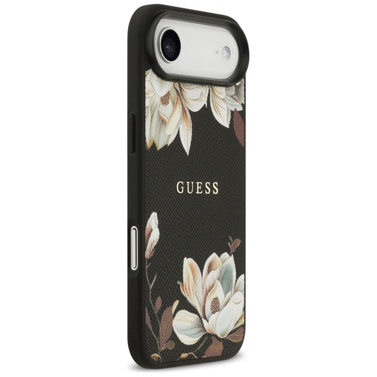 MagSafe-deksel for Apple iPhone 17 Air, Guess, Grained Flowers, Svart