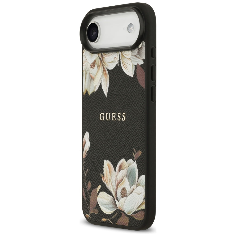 MagSafe-deksel for Apple iPhone 17 Air, Guess, Grained Flowers, Svart