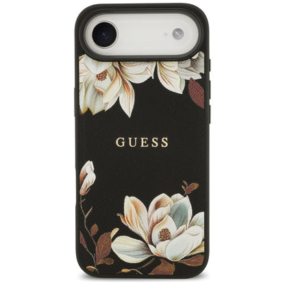 MagSafe-deksel for Apple iPhone 17 Air, Guess, Grained Flowers, Svart