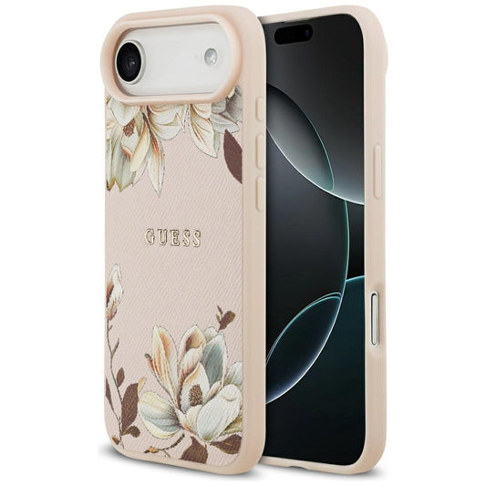 MagSafe-deksel for Apple iPhone 17 Air, Guess, Grained Flowers, Rosa