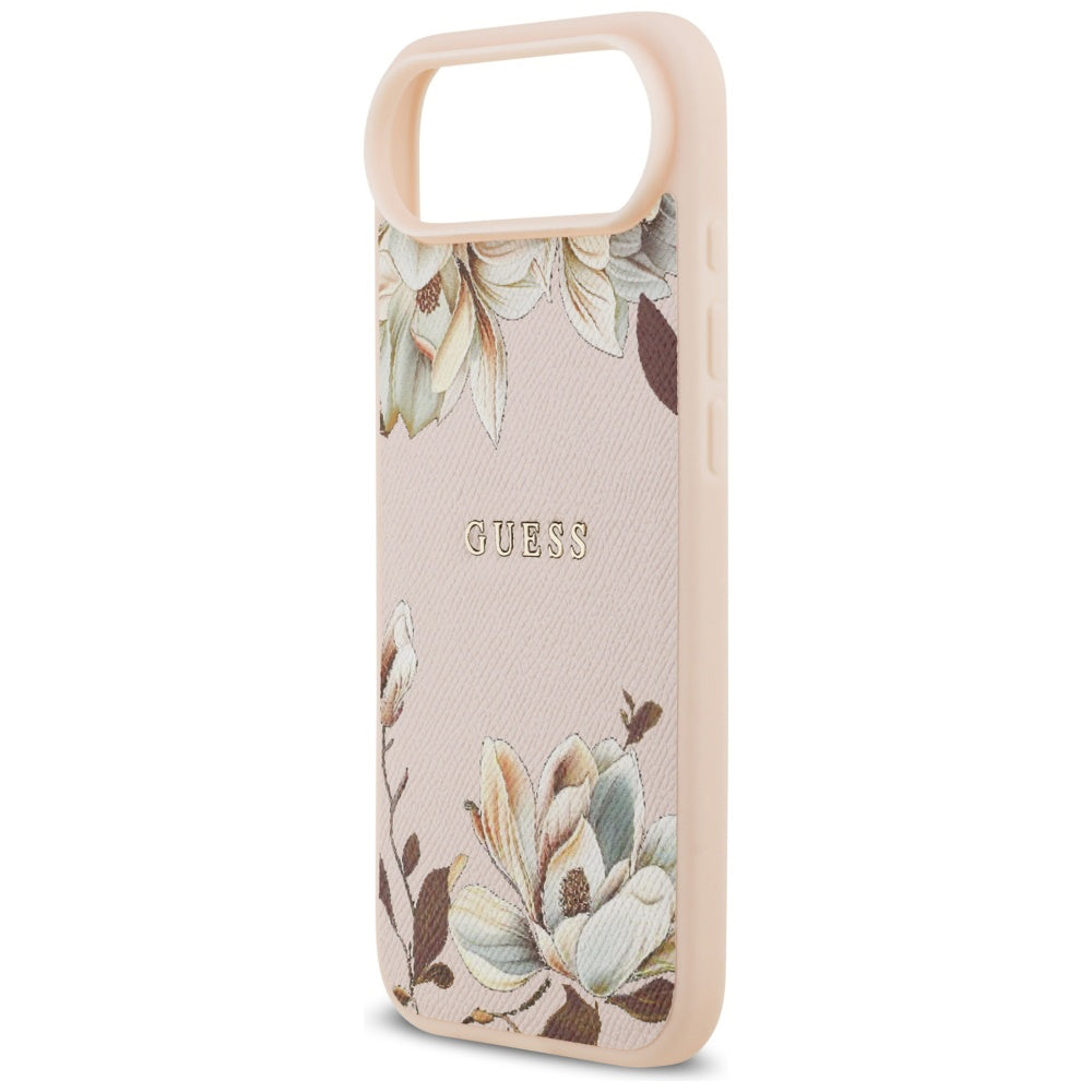 MagSafe-deksel for Apple iPhone 17 Air, Guess, Grained Flowers, Rosa