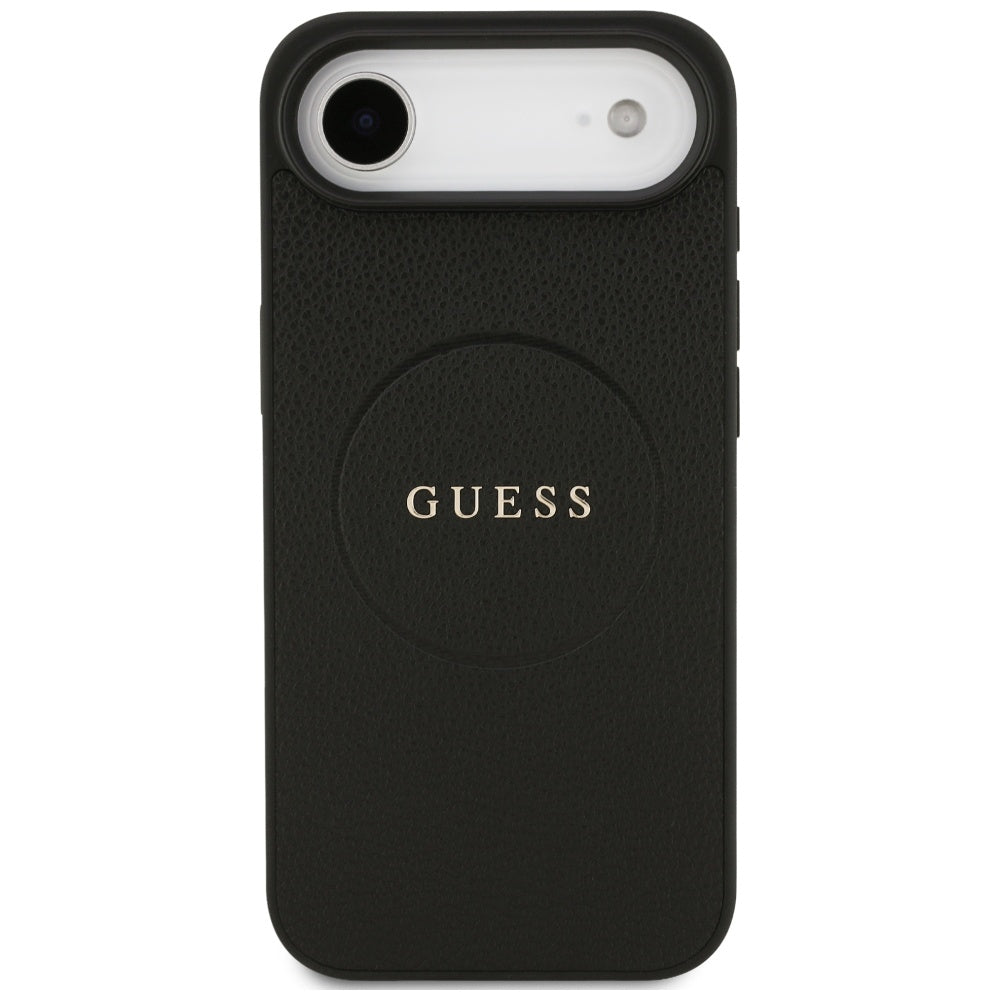 MagSafe deksel for Apple iPhone 17 Air, Guess, Grained Gold Ring, Svart