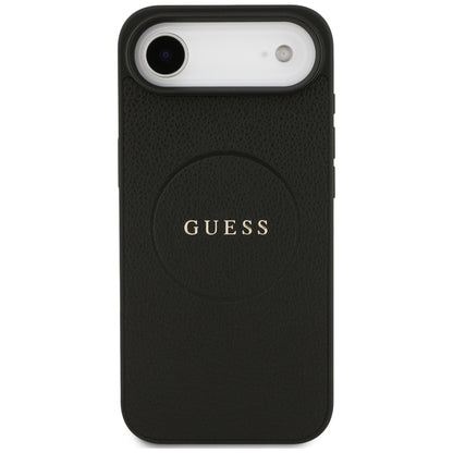 MagSafe deksel for Apple iPhone 17 Air, Guess, Grained Gold Ring, Svart