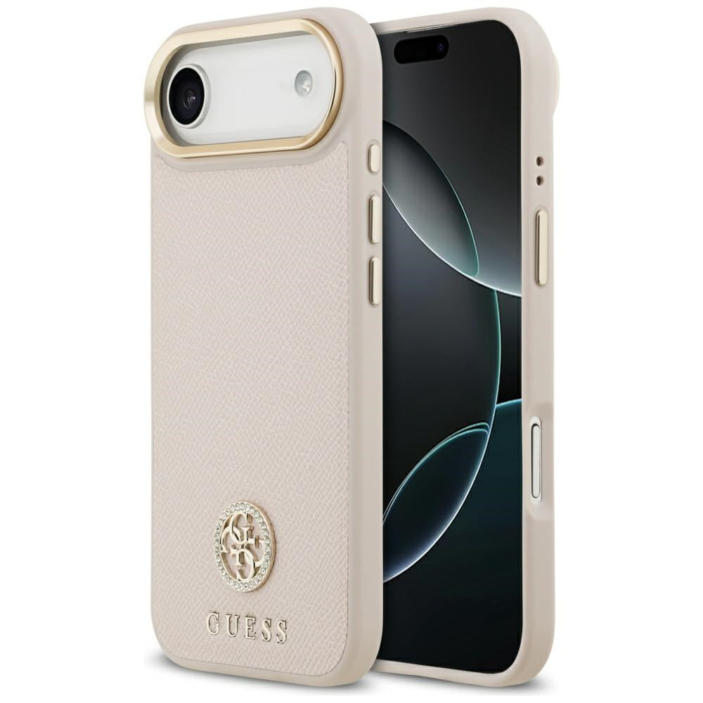 MagSafe-deksel for Apple iPhone 17 Air, Guess, Grained Strass Logo, Rosa