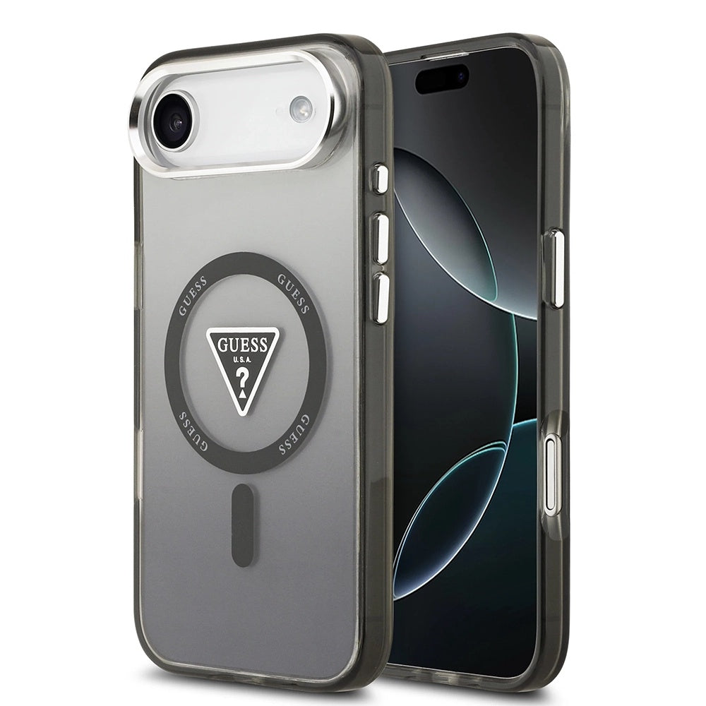 MagSafe-deksel for Apple iPhone 17 Air, Guess, IML Gradient Triangle Logo, Svart