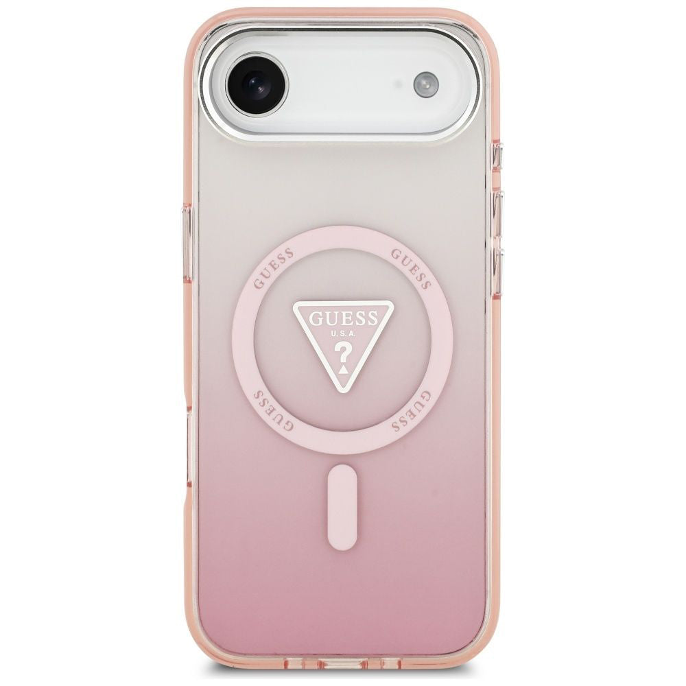 MagSafe-deksel for Apple iPhone 17 Air, Guess, IML Gradient Triangle Logo, Rosa