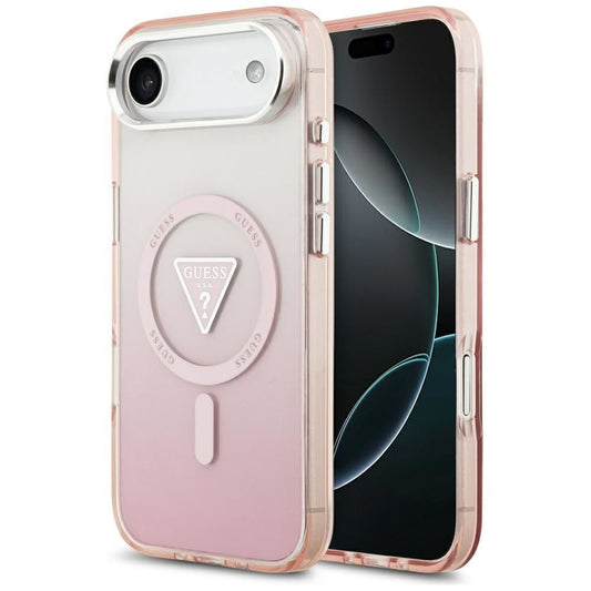MagSafe-deksel for Apple iPhone 17 Air, Guess, IML Gradient Triangle Logo, Rosa