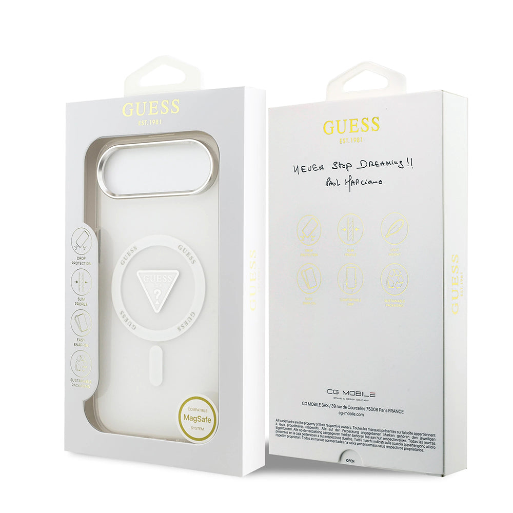 MagSafe-deksel for Apple iPhone 17 Air, Guess, IML Gradient Triangle Logo, Gjennomsiktig
