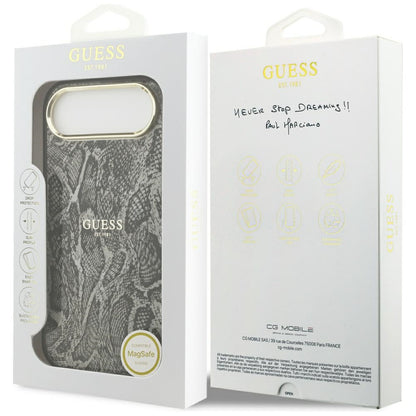 MagSafe-deksel for Apple iPhone 17 Air, Guess, Python-mønster, Svart