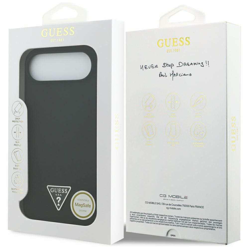 MagSafe-deksel for Apple iPhone 17 Air, Guess, Triangle Logo, Svart