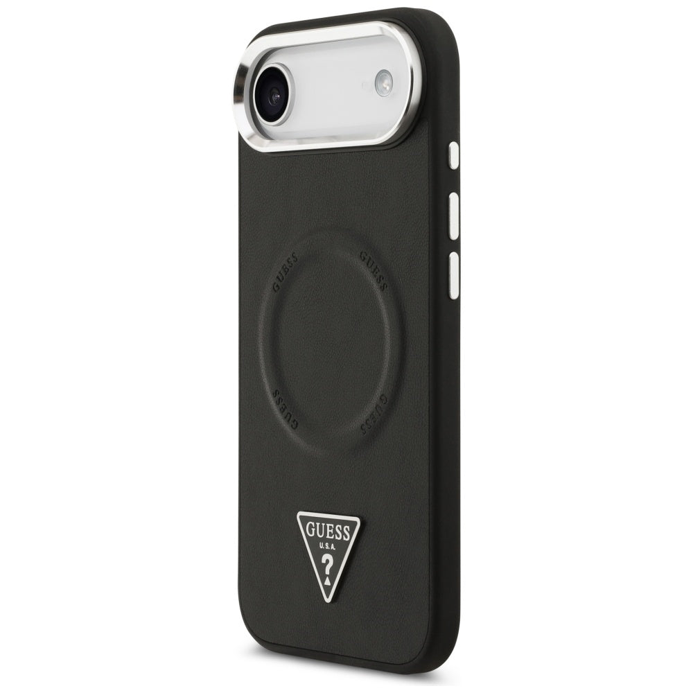 MagSafe-deksel for Apple iPhone 17 Air, Guess, Triangle Logo, Svart Sølv