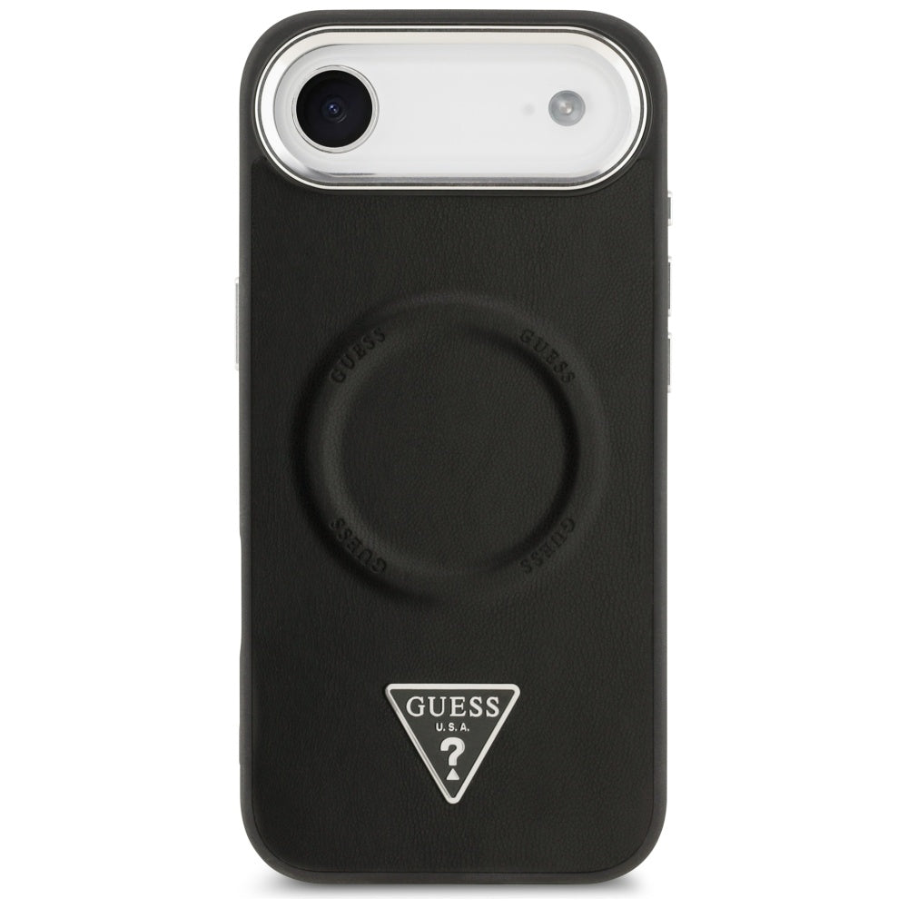 MagSafe-deksel for Apple iPhone 17 Air, Guess, Triangle Logo, Svart Sølv