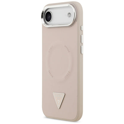 MagSafe-deksel for Apple iPhone 17 Air, Guess, Triangle Logo, Sølvrosa