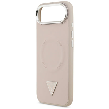 MagSafe-deksel for Apple iPhone 17 Air, Guess, Triangle Logo, Sølvrosa