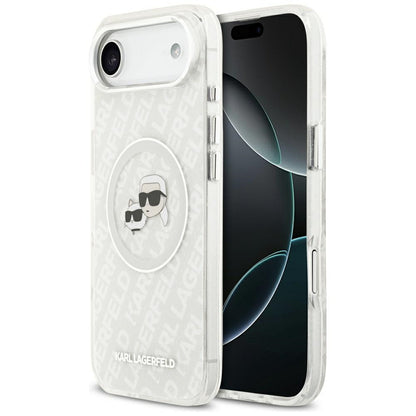 MagSafe-deksel for Apple iPhone 17 Air, Karl Lagerfeld, IML Glitter Karl & Choupette`s Heads, Grå