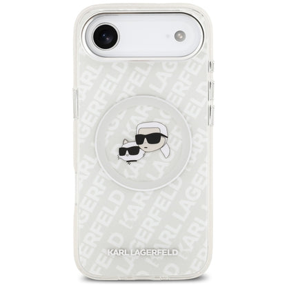 MagSafe-deksel for Apple iPhone 17 Air, Karl Lagerfeld, IML Glitter Karl & Choupette`s Heads, Grå