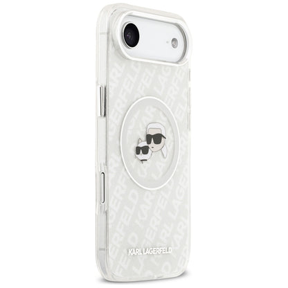 MagSafe-deksel for Apple iPhone 17 Air, Karl Lagerfeld, IML Glitter Karl & Choupette`s Heads, Grå