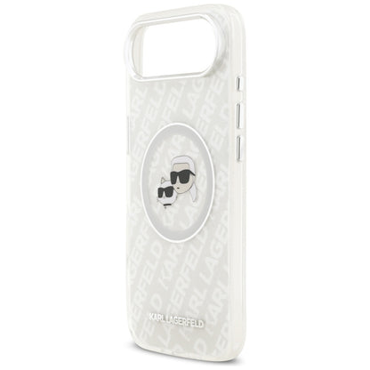 MagSafe-deksel for Apple iPhone 17 Air, Karl Lagerfeld, IML Glitter Karl & Choupette`s Heads, Grå