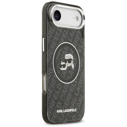 MagSafe-deksel for Apple iPhone 17 Air, Karl Lagerfeld, IML Glitter Karl & Choupette`s Heads, Svart