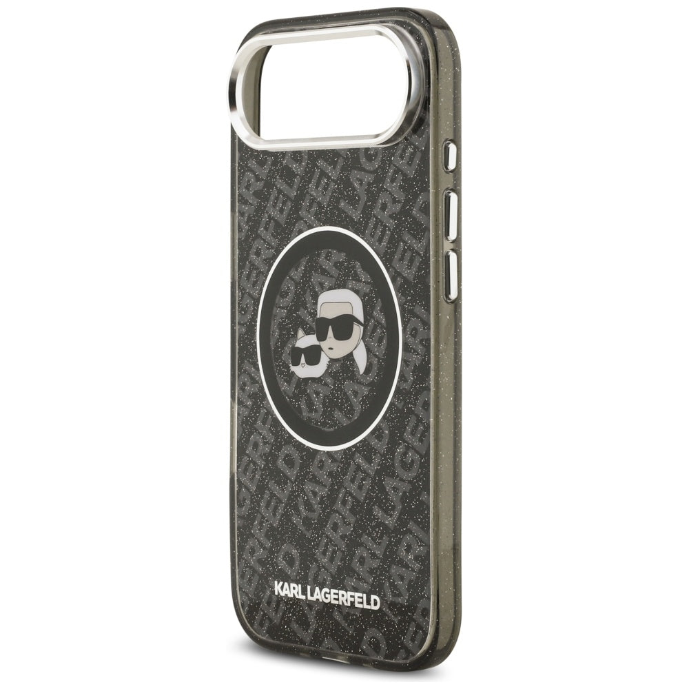 MagSafe-deksel for Apple iPhone 17 Air, Karl Lagerfeld, IML Glitter Karl & Choupette`s Heads, Svart