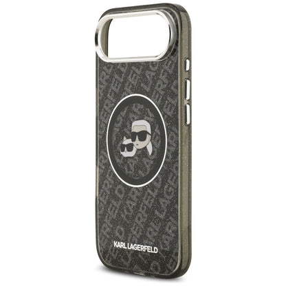 MagSafe-deksel for Apple iPhone 17 Air, Karl Lagerfeld, IML Glitter Karl & Choupette`s Heads, Svart