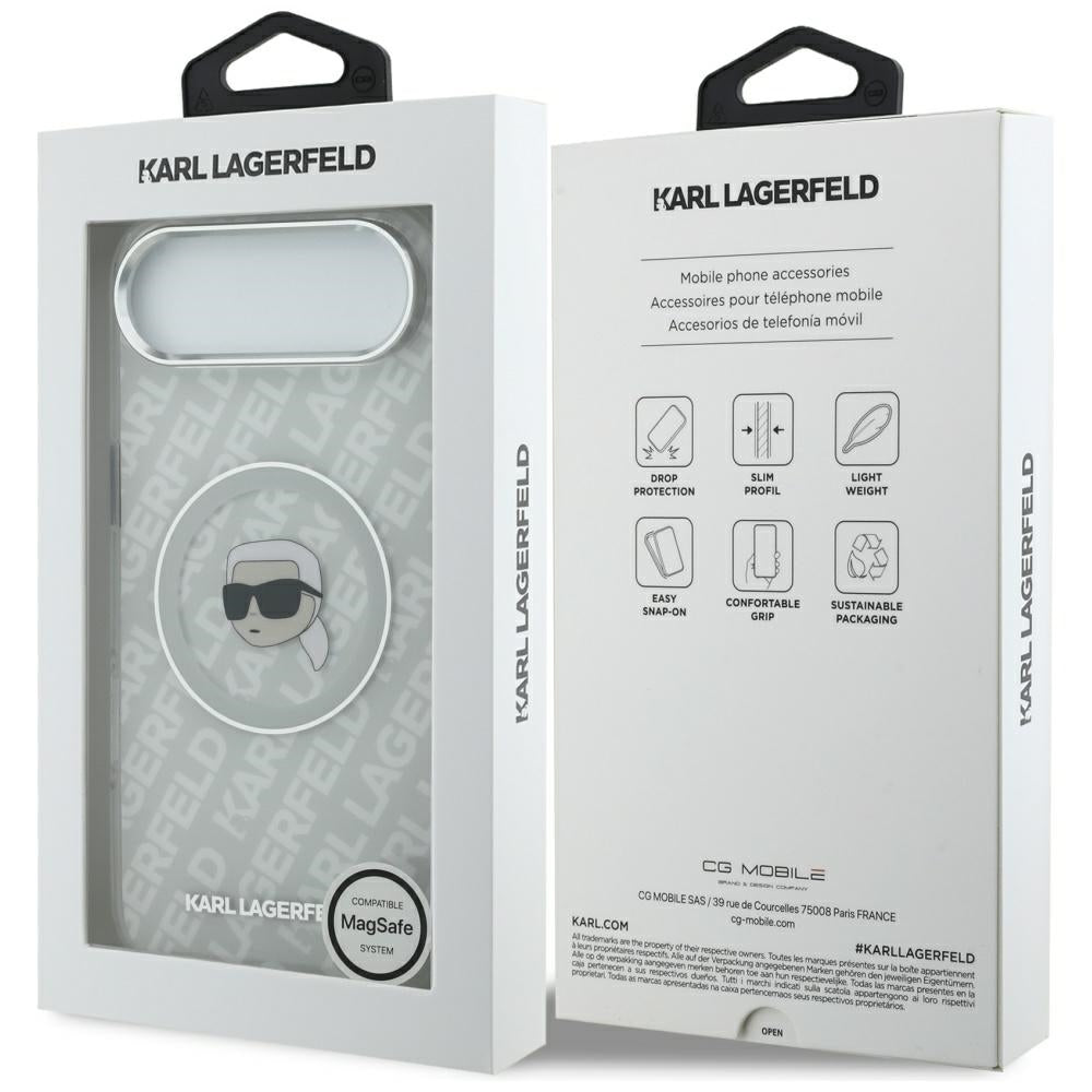 MagSafe-deksel for Apple iPhone 17 Air, Karl Lagerfeld, IML Karl`s Head, Grå