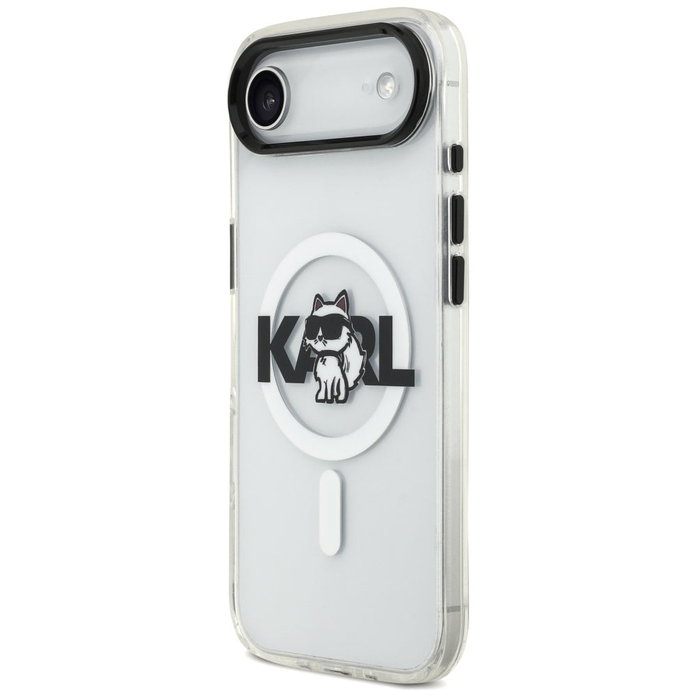 MagSafe-deksel for Apple iPhone 17 Air, Karl Lagerfeld, IML Sketch Logo Choupette, Gjennomsiktig