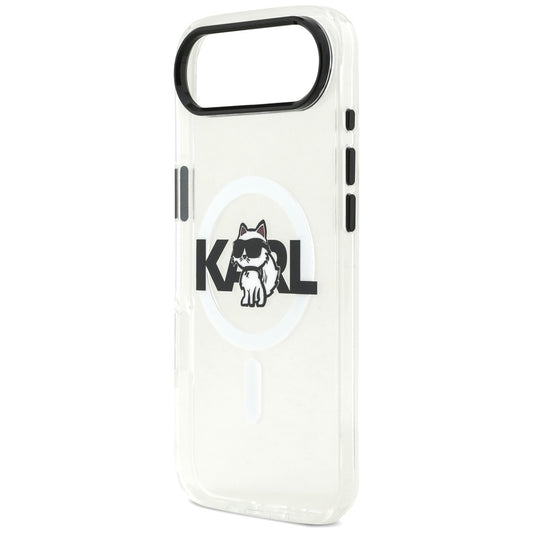 MagSafe-deksel for Apple iPhone 17 Air, Karl Lagerfeld, IML Sketch Logo Choupette, Gjennomsiktig