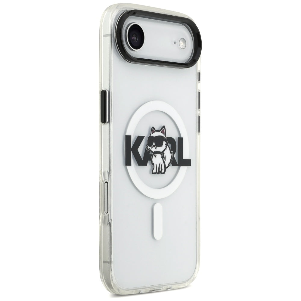 MagSafe-deksel for Apple iPhone 17 Air, Karl Lagerfeld, IML Sketch Logo Choupette, Gjennomsiktig