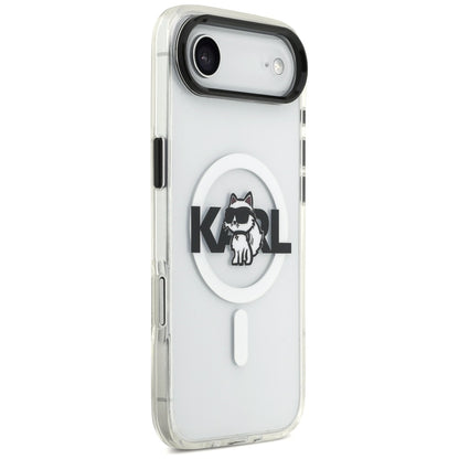 MagSafe-deksel for Apple iPhone 17 Air, Karl Lagerfeld, IML Sketch Logo Choupette, Gjennomsiktig