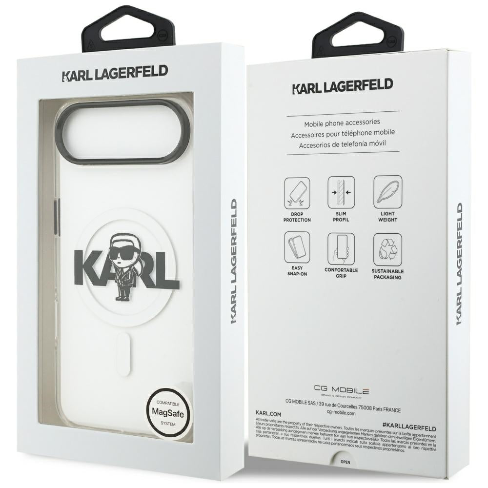 MagSafe-deksel for Apple iPhone 17 Air, Karl Lagerfeld, IML Sketch Logo Karl, Gjennomsiktig