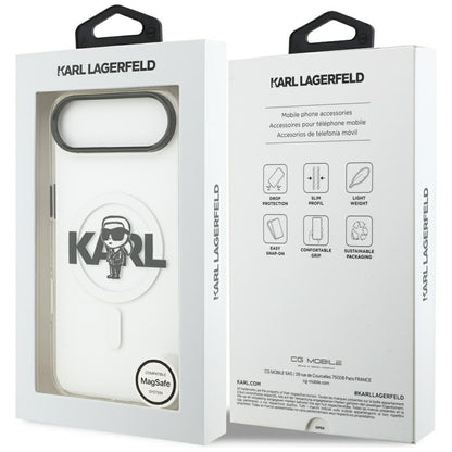 MagSafe-deksel for Apple iPhone 17 Air, Karl Lagerfeld, IML Sketch Logo Karl, Gjennomsiktig