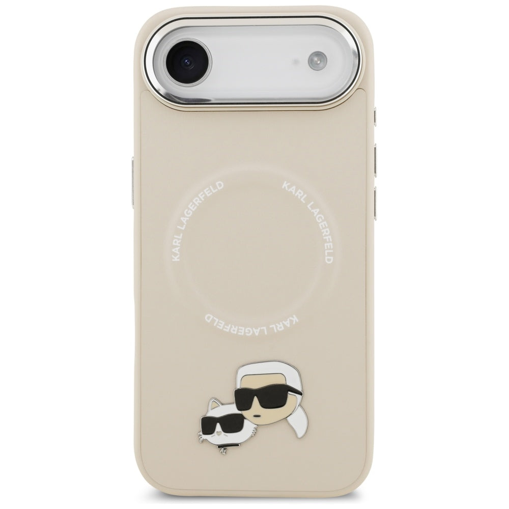 MagSafe-deksel for Apple iPhone 17 Air, Karl Lagerfeld, Karl & Choupette Pins, Beige