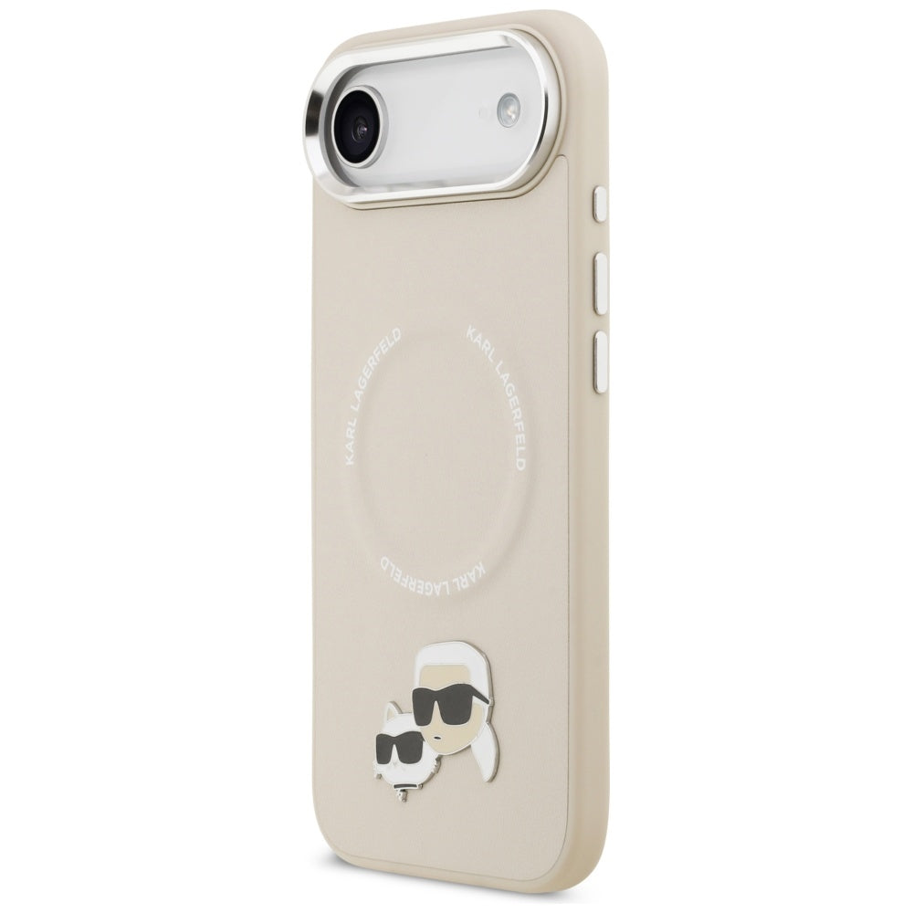 MagSafe-deksel for Apple iPhone 17 Air, Karl Lagerfeld, Karl & Choupette Pins, Beige