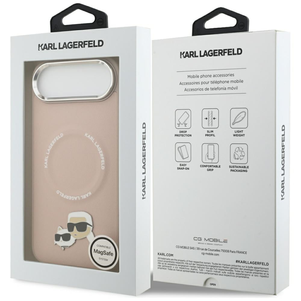 MagSafe-deksel for Apple iPhone 17 Air, Karl Lagerfeld, Karl & Choupette Pins, Rosa