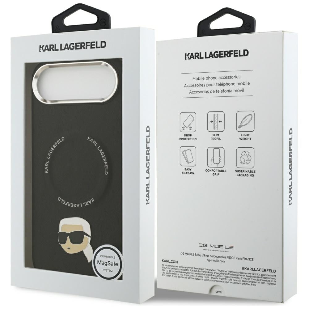 MagSafe-deksel for Apple iPhone 17 Air, Karl Lagerfeld, Karl Pin, Svart