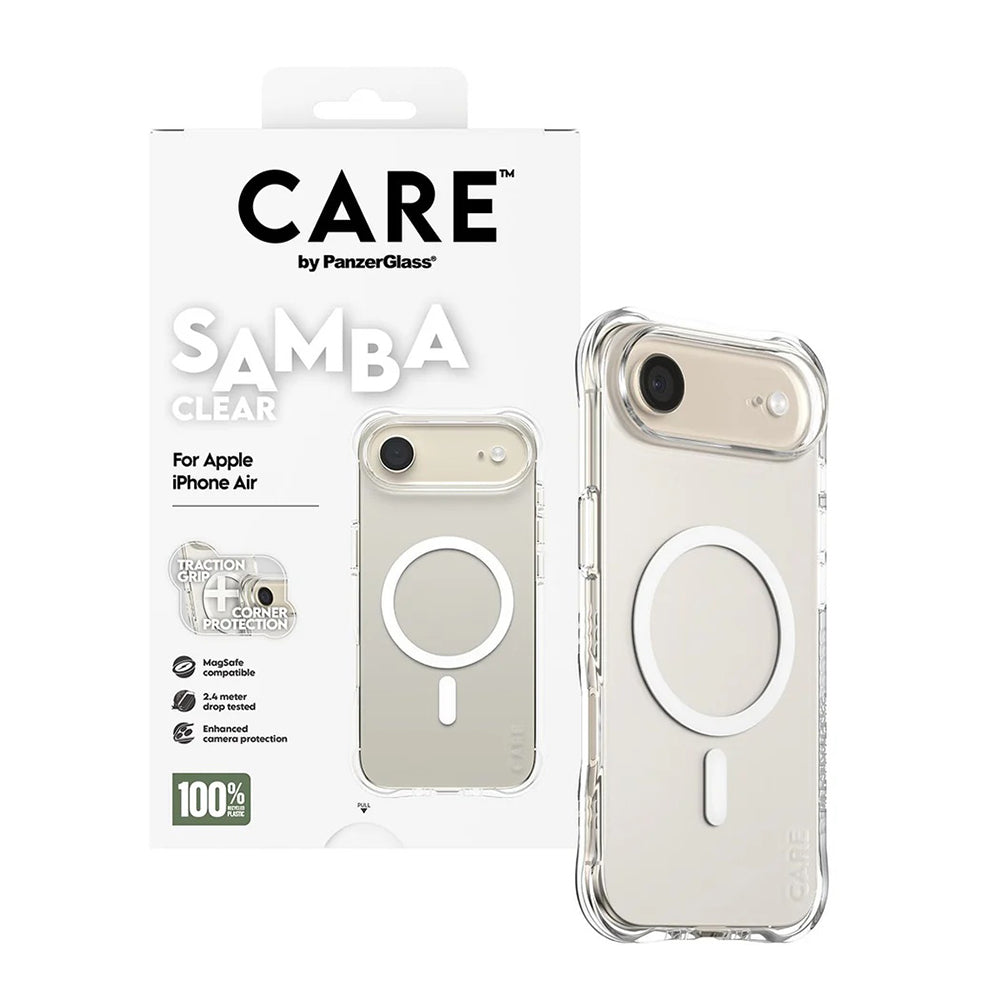 MagSafe-deksel for Apple iPhone 17 Air, PanzerGlass, Motebevisst, Transparent Hvit