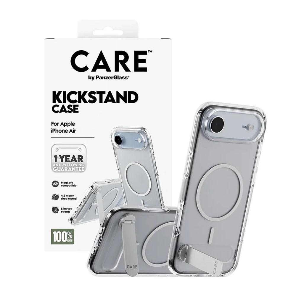 MagSafe-deksel for Apple iPhone 17 Air, PanzerGlass, med Kickstand, Gjennomsiktig