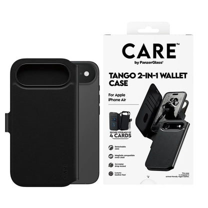 MagSafe-deksel for Apple iPhone 17 Air, PanzerGlass, Care Feature Tango Two-in-One, Svart
