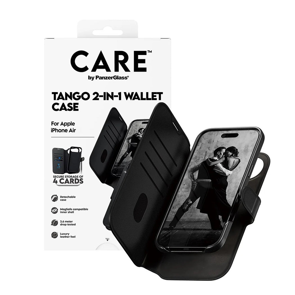 MagSafe-deksel for Apple iPhone 17 Air, PanzerGlass, Care Feature Tango Two-in-One, Svart