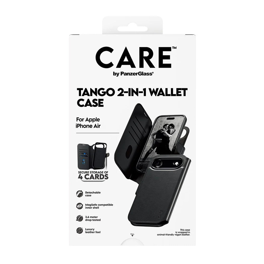 MagSafe-deksel for Apple iPhone 17 Air, PanzerGlass, Care Feature Tango Two-in-One, Svart